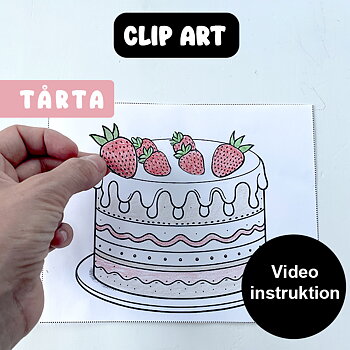 Clip Art Tårta Jordgubbar
