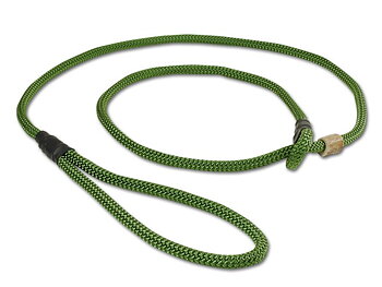 Mystique® Retrieverkoppel med hornstopper,  180cm olivgrön 8mm