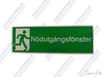 Dekal "Nödutgångsfönster" 
