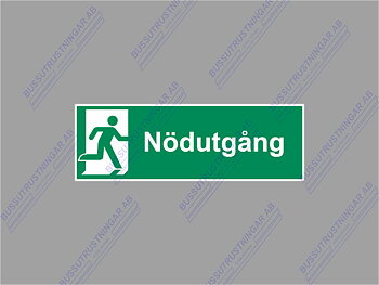 Dekal "Nödutgång" 
