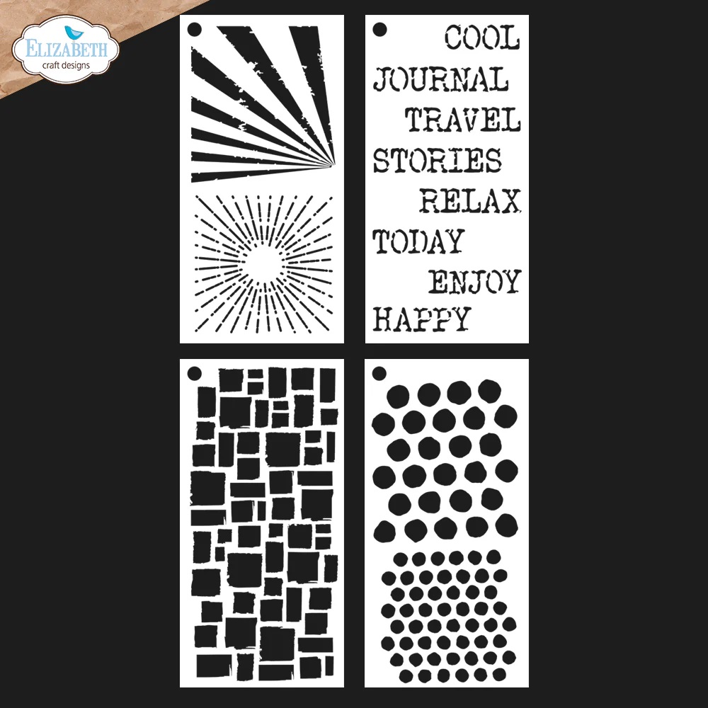 Elizabeth Craft - Journal Stencils 4