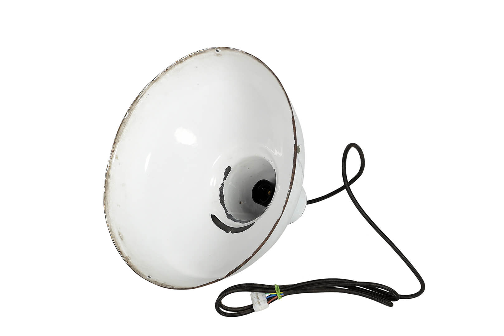 Gammal fabrikslampa Vit - 4