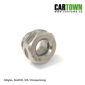 Siktglas 3/8" Rostfritt, bromsvätska mm