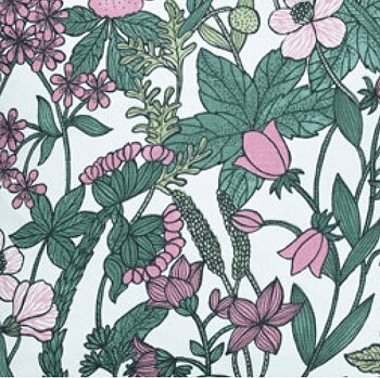 Textilvaxduk akrylatvaxduk avtorkningsbar Sommaräng 250x140cm Svanefors shabby chic lantlig stil Gårdsromantik