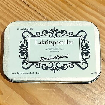 Pastiller Lakrits, plåtask