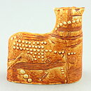 Bertil Vallien (Terra 1978) Brown Lynx with Relief Decor 13 cm (3)