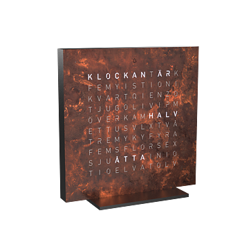 T4SSERT Qlocktwo Earth 13.5, Creator's Edition Rust 