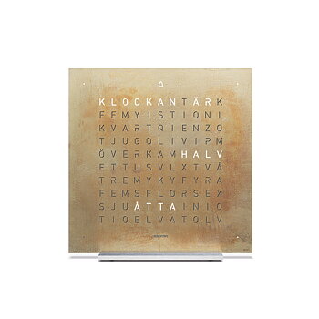 T4SSESG Qlocktwo Earth 13.5, Creator's Edition Silver & Gold