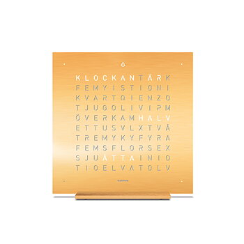T4SSEGD Qlocktwo Earth 13.5, Steel Series Golden Legend