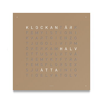 QT4SEHAPC Qlocktwo Earth 45, Steel Series Hazelnut