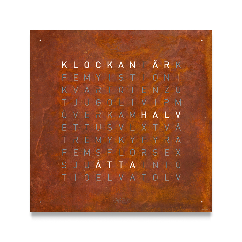 QT4SERT Qlocktwo Earth 45, Creator's Edition Rust