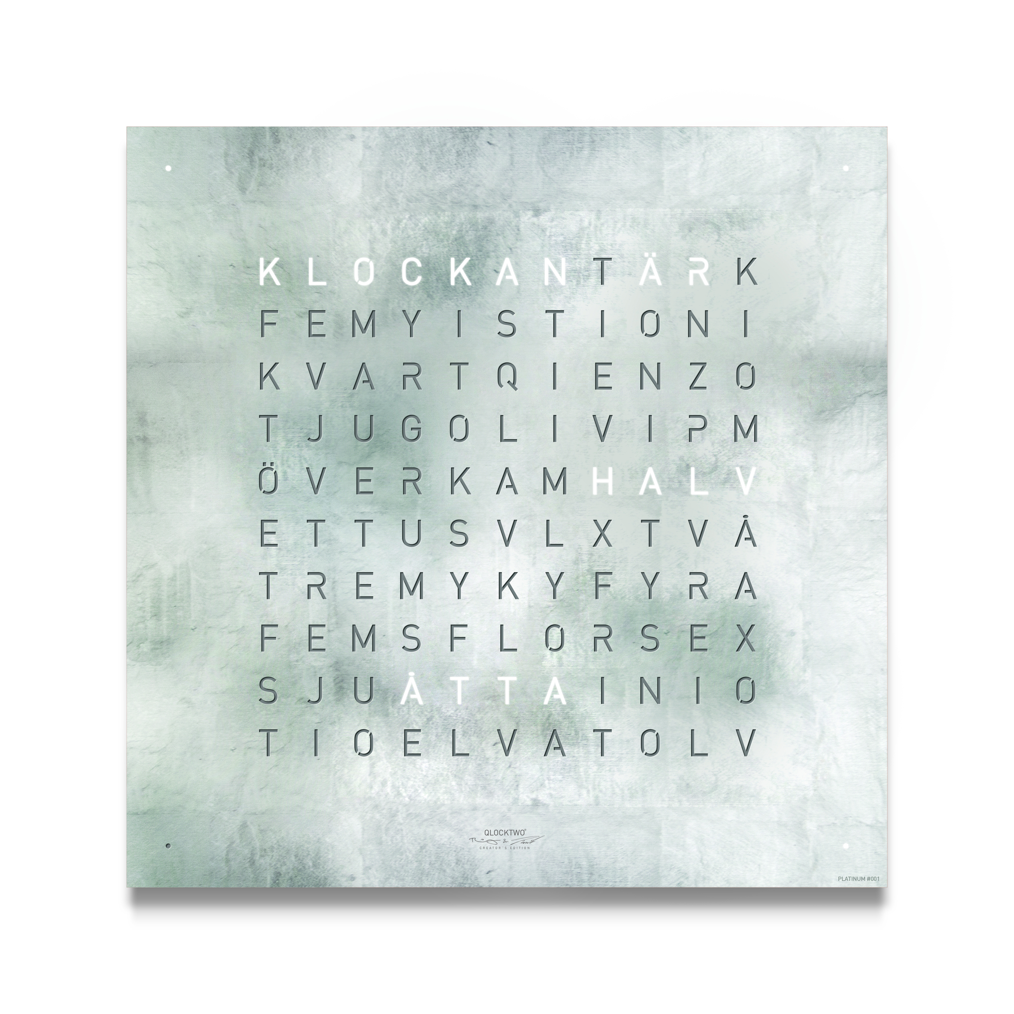 QT4SE Qlocktwo Earth 45, Creator's Edition Platinum
