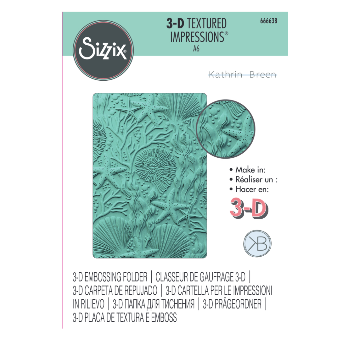  Sizzix 3-D Textured Impressions Embossing Folder - Under the Sea  by Kath Breen