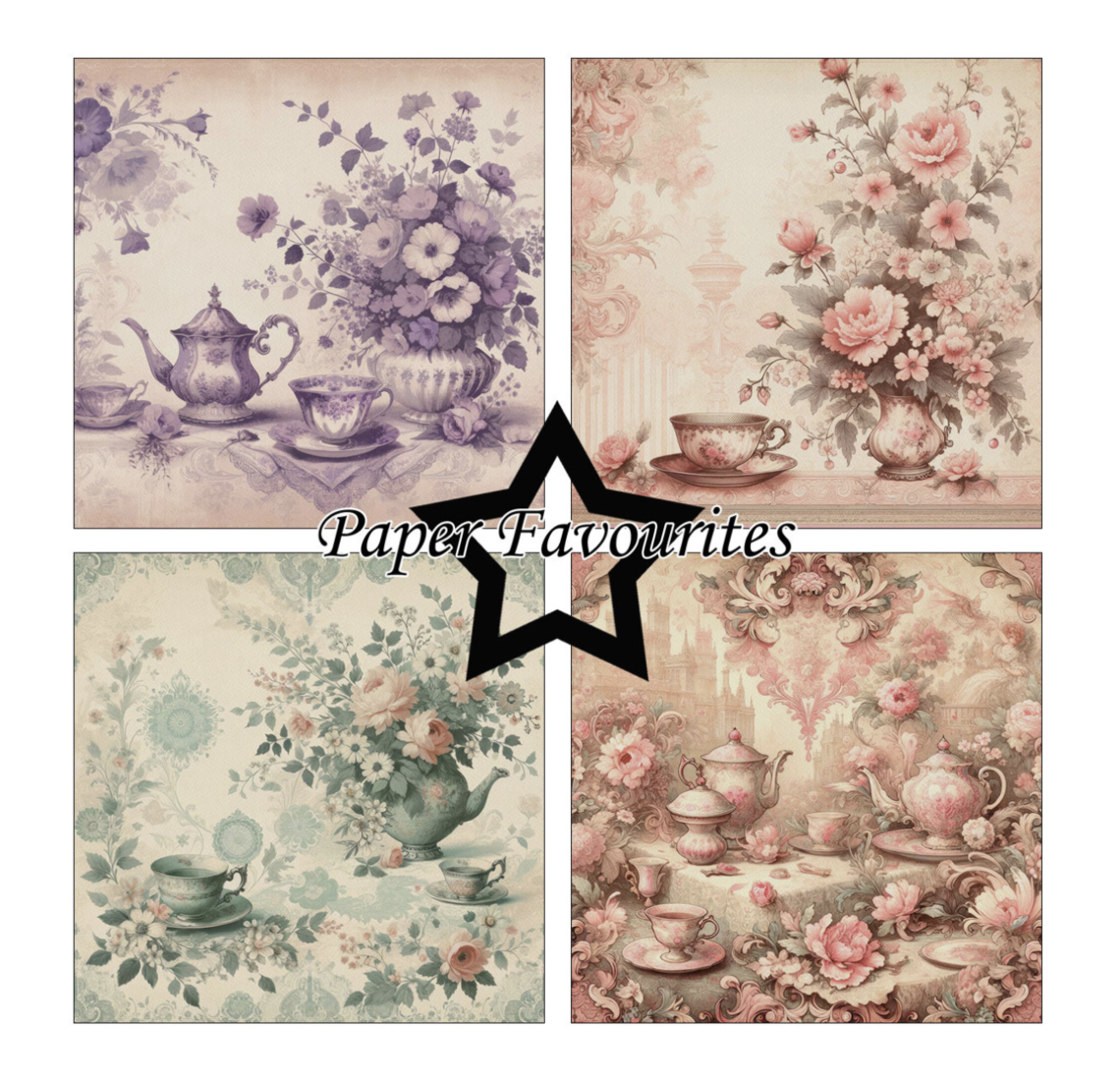 Paper Favourites Tea Time 6x6 Inch Paper Pack  - 3