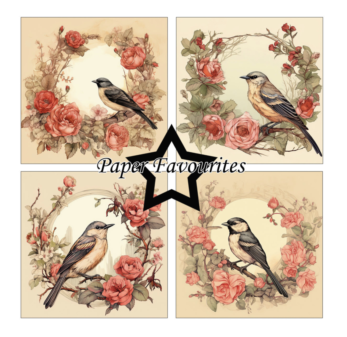 Paper Favourites Birds and Flowers 6x6 Inch Paper Pack  - 2