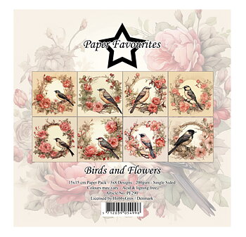 Paper Favourites Birds and Flowers 6x6 Inch Paper Pack 