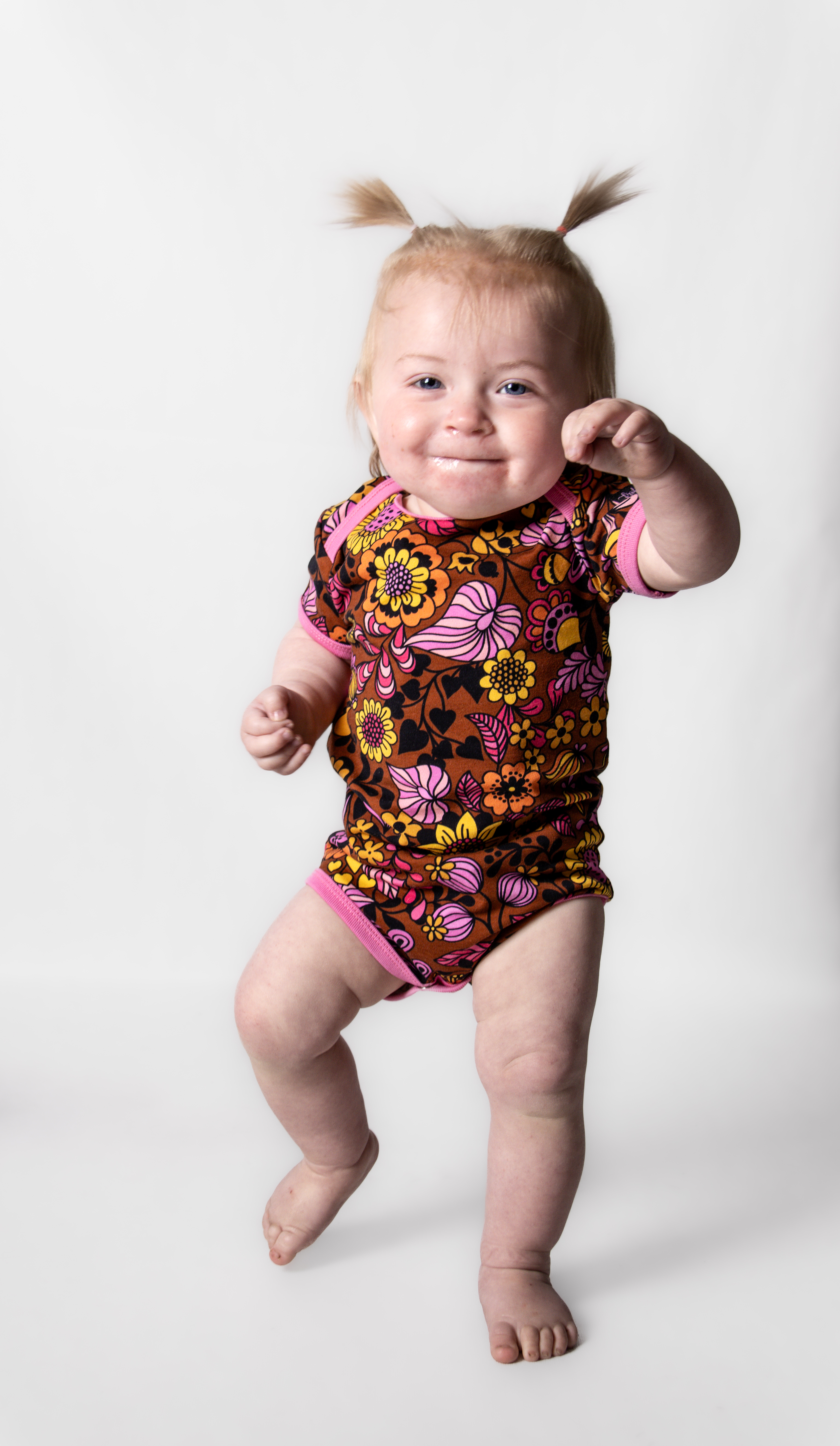 Body ”Retro Flowers" brun stl. 56-74 - 3