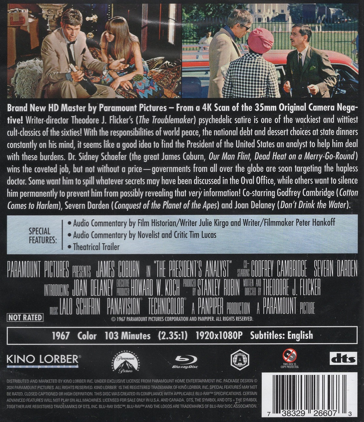 President's Analyst (ej svensk text) (Blu-ray) (OBS! Region A) - 2