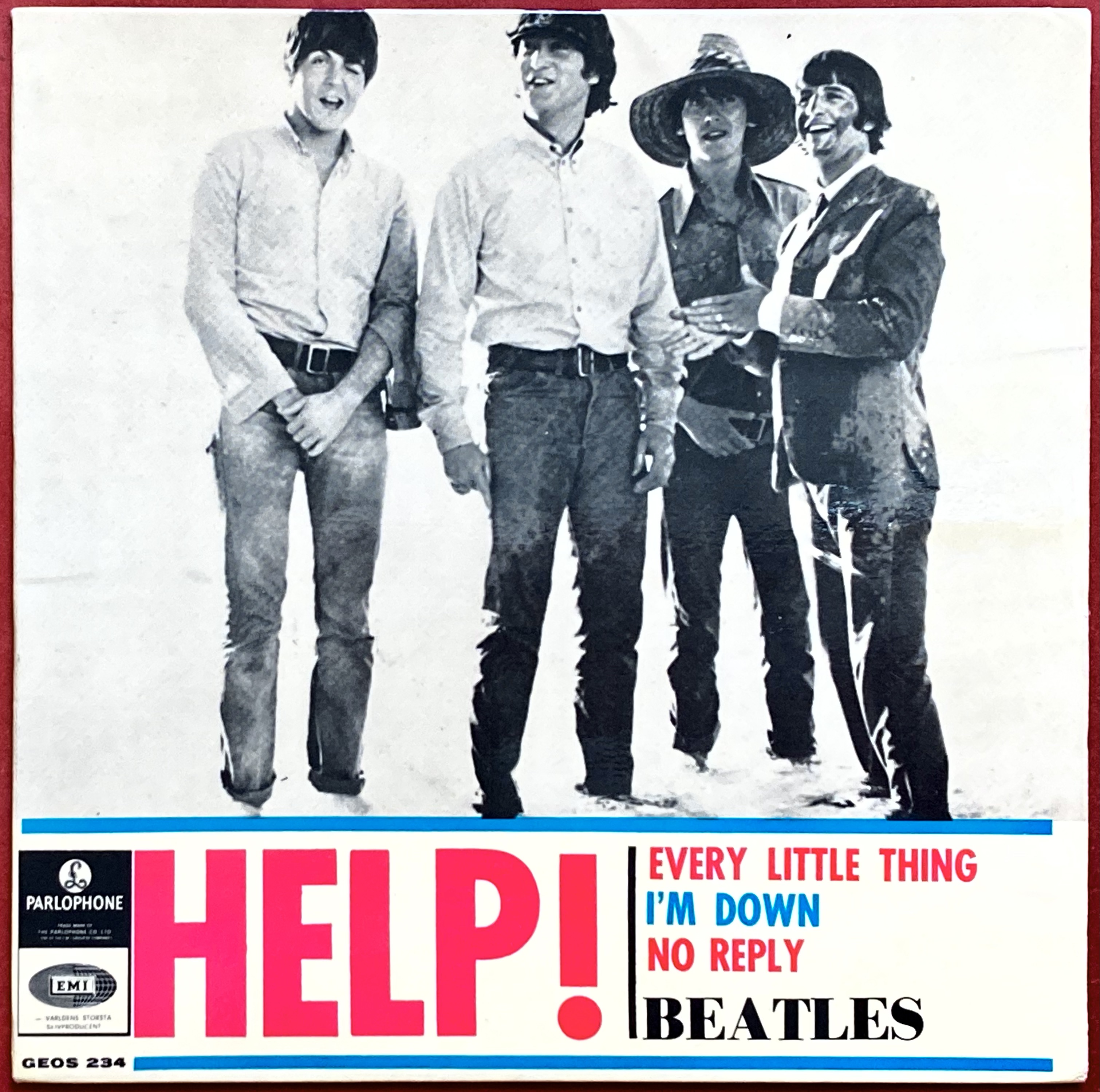 BEATLES - Help! +3 Swe EP 1965 