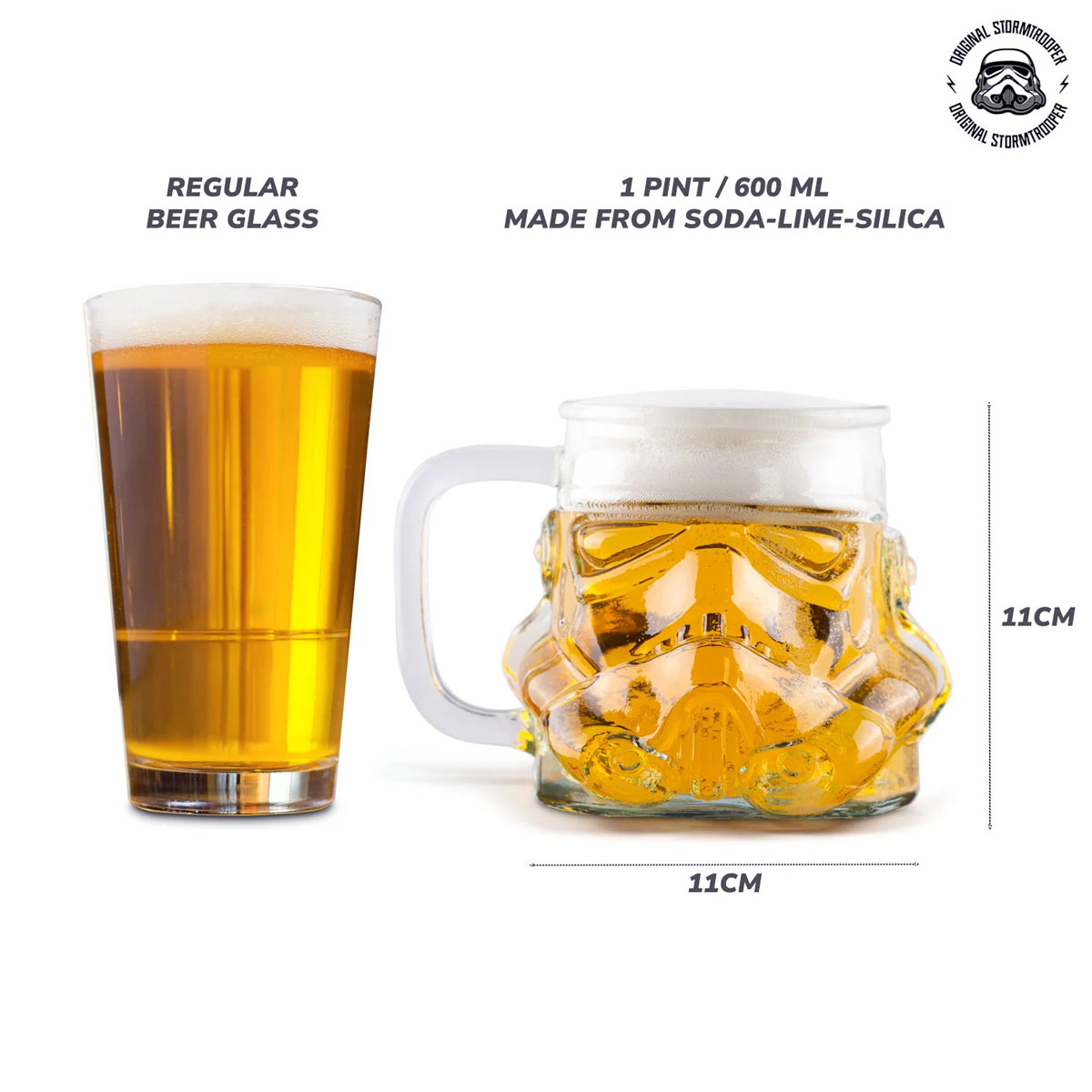 Star Wars Stormtrooper Ölglas rymmer 600 ml