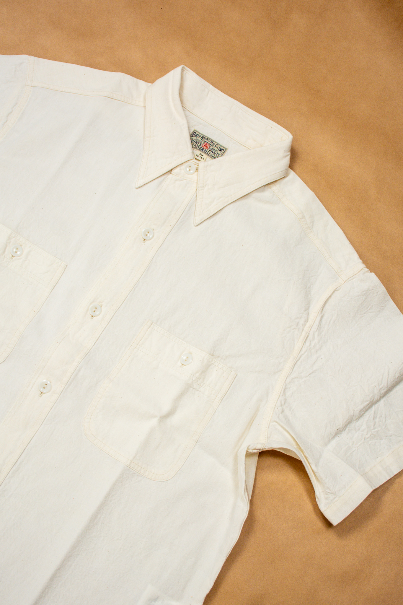 Buzz Rickson’s - Off White Chambray S/S Shirt - 3