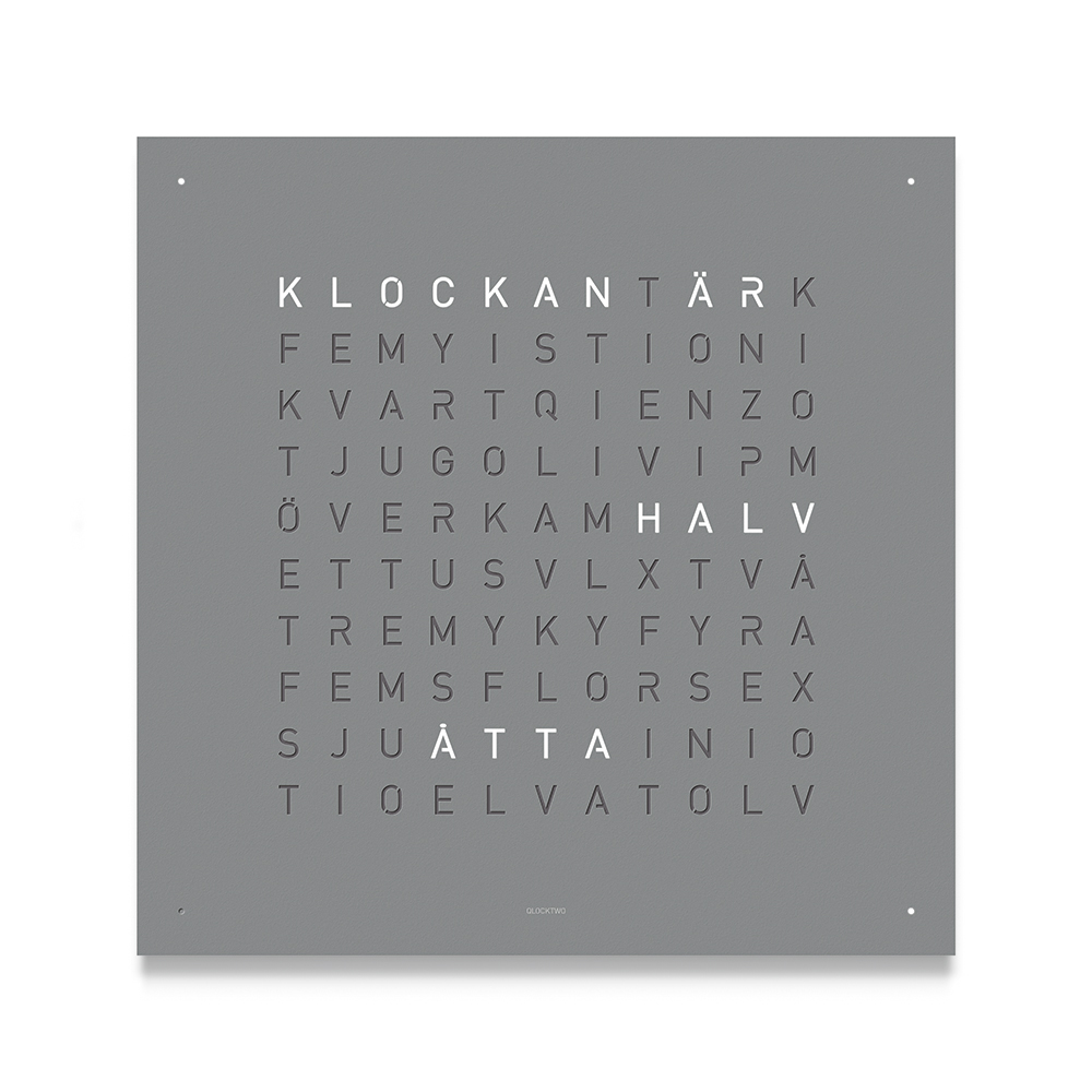 LG4SEGRPC Qlocktwo Earth 90, Steel Series Grey Pepper