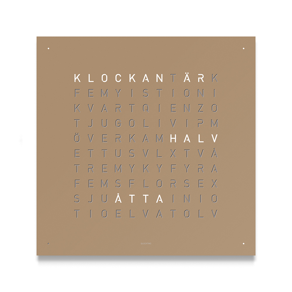LG4SEHAPC Qlocktwo Earth 90, Steel Series Hazelnut