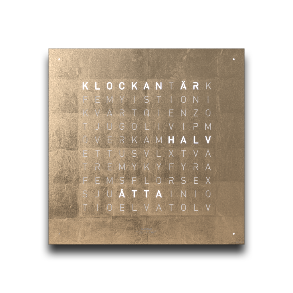Q180SE Qlocktwo Earth 90, Limited Edition Moon Gold
