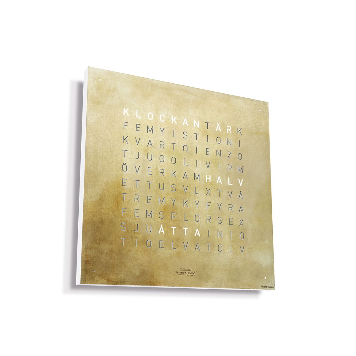 Q180SESG Qlocktwo Earth 180, Silver & Gold 