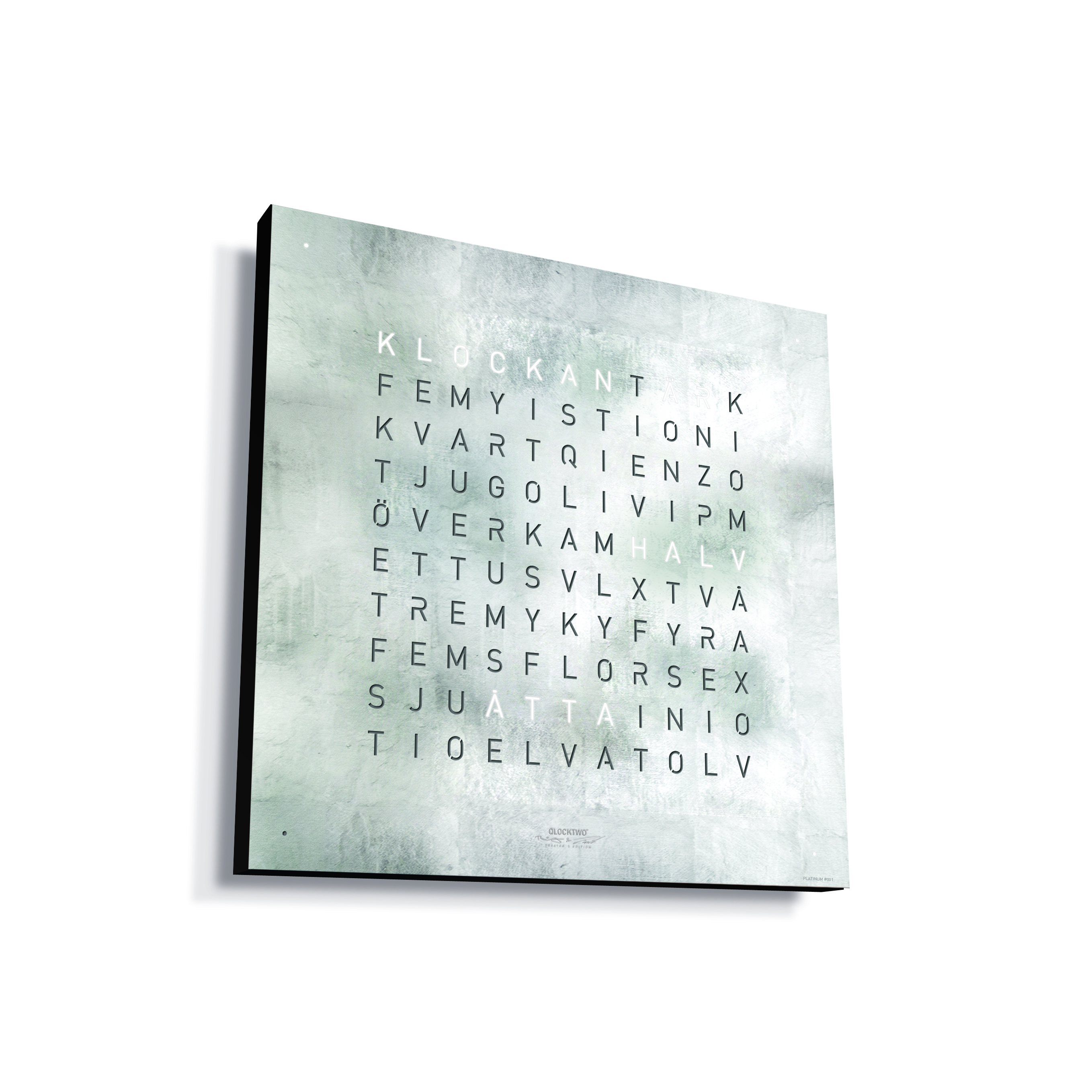 Q180BLSESFPC Qlocktwo Earth 180, Platinum