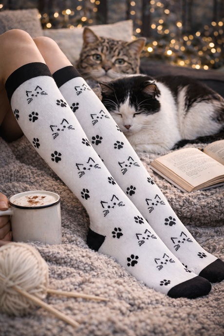 3-Pack Sthlm Sock co. Stödstrumpor Katter - 3