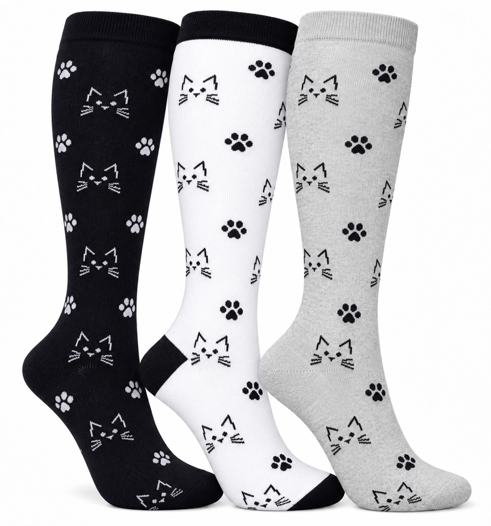 3-Pack Sthlm Sock co. Stödstrumpor Katter
