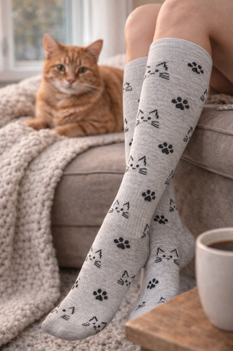 3-Pack Sthlm Sock co. Stödstrumpor Katter - 4