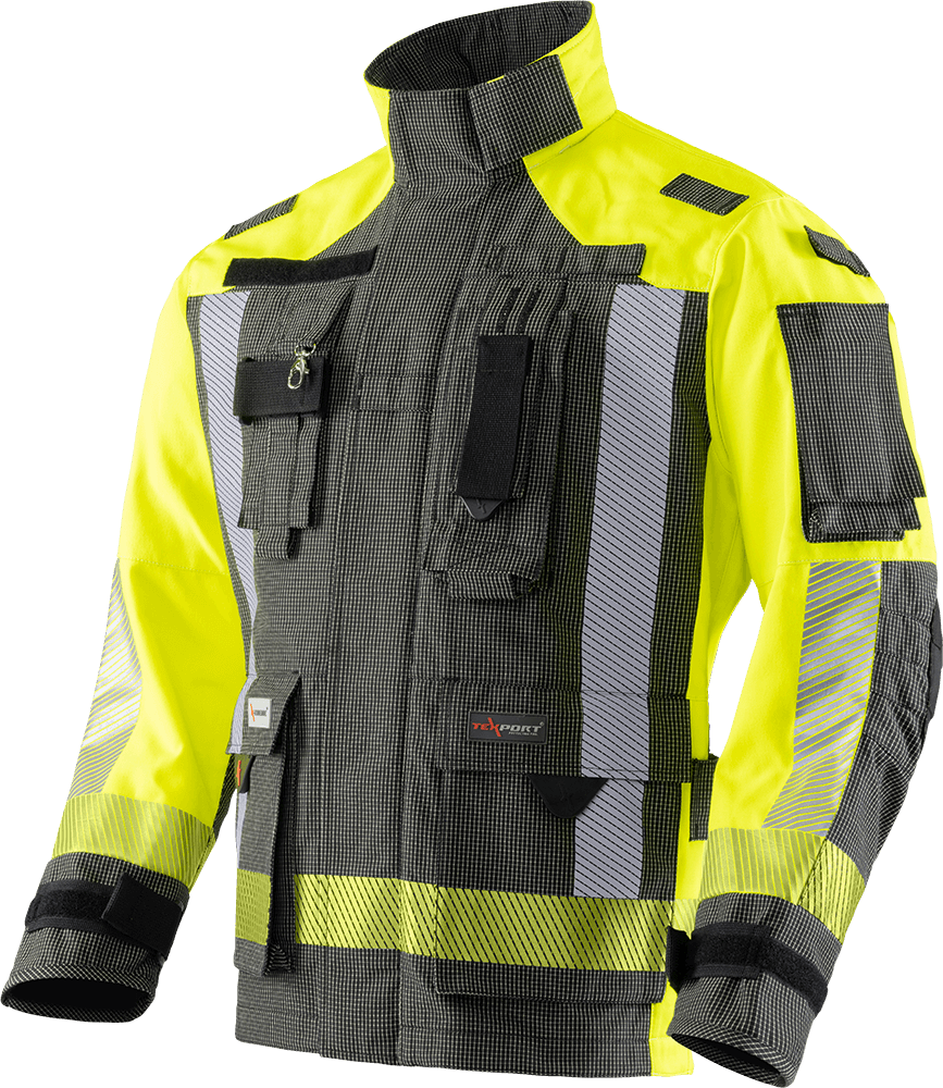 Brannbekledning, TEXPORT Guardian RSQ JAKKE  STANDARD, IB-TEX®, X-TREME LIGHT®, STANDARD, EN 1149-5:2018, EN 469:2020  reflective striping R2 - 4