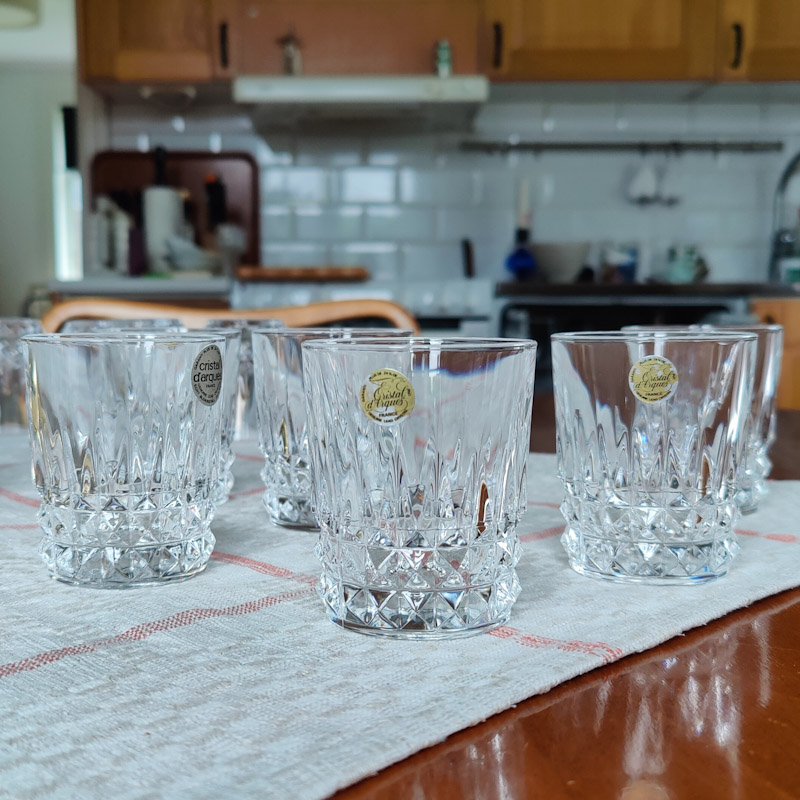 Pompadour selterglas från Christal dÁrques