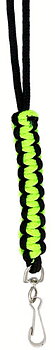Visselpipsband, cobra i paracord. Svart/neongrön