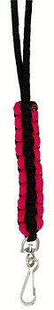 Visselpipsband, cobra i paracord. Svart/mörkrosa