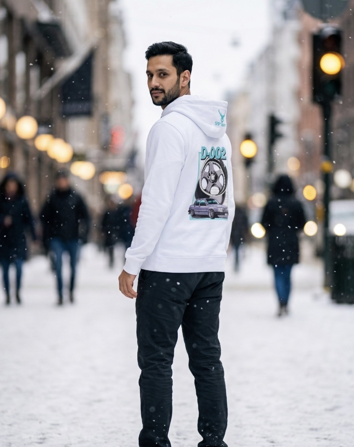 59°North Wheels Hoodie "D-002" vit
