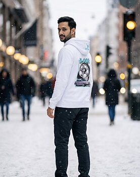 59°North Wheels Hoodie "D-002" vit