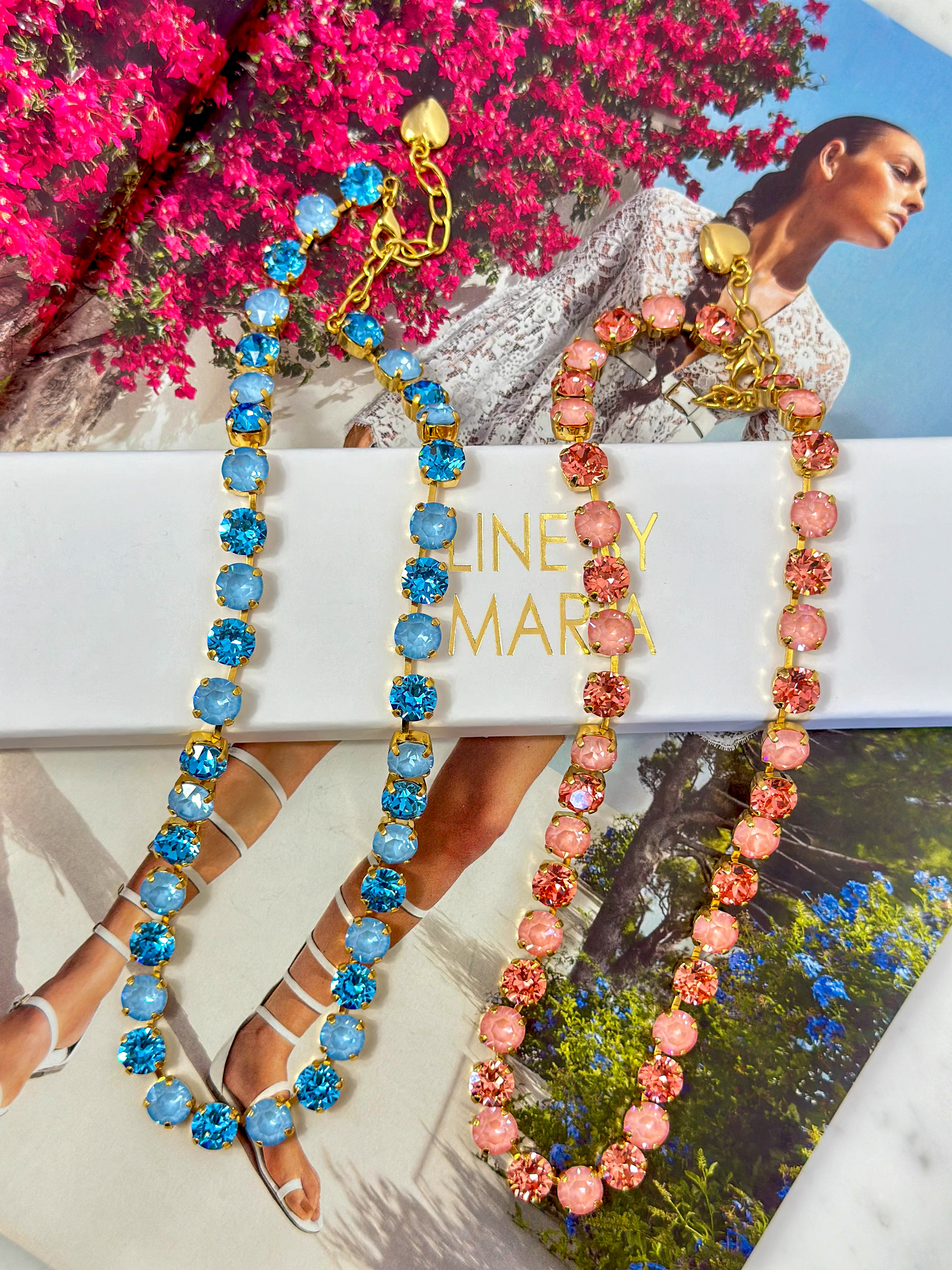 Necklace  Maya Sky/Ice blue Gold - 2
