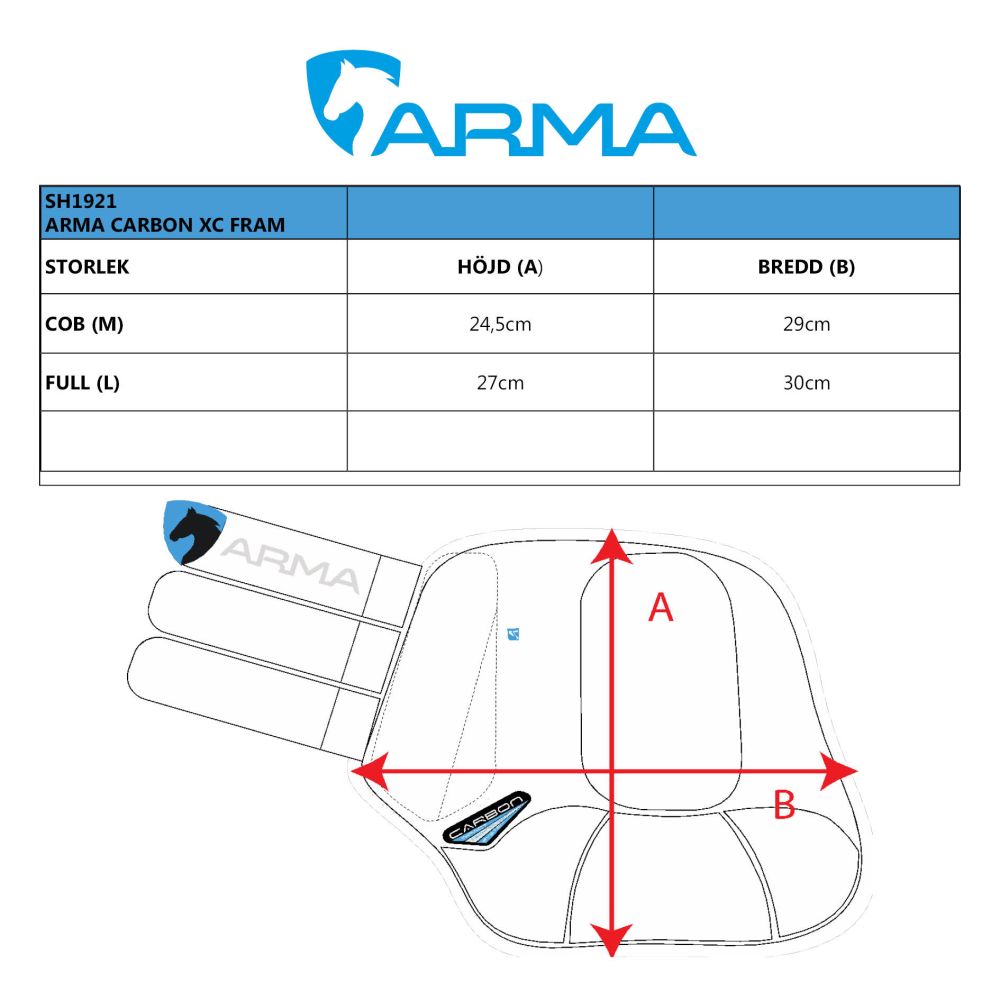 ARMA CARBON XC BENSKYDD FRAM, BLACK stl. cob - 4