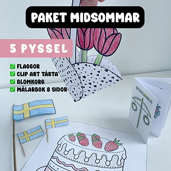 misommarpyssel - pyssel till midsommar - pyssel att skriva ut
