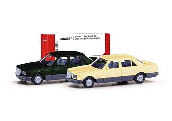 MiKi: Mercedes-Benz S-class (W126), grön/vit