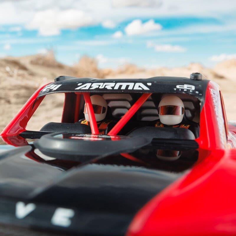 ARRMA MOJAVE GROM MEGA 380 Brushed 4X4 DT RTR with Battery & Charger, Red/Black  - 23