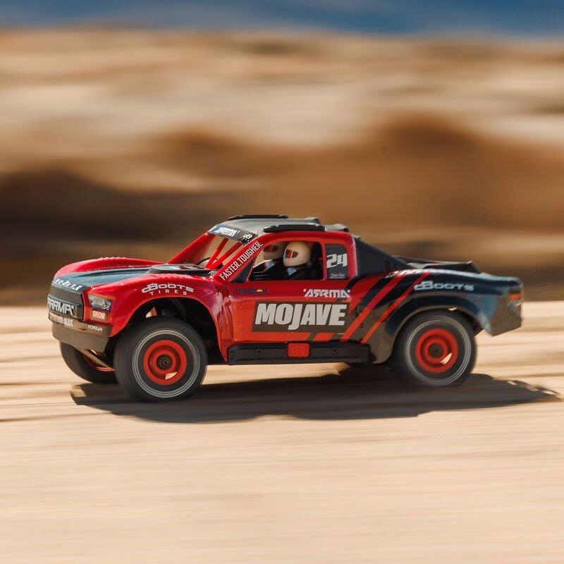 ARRMA MOJAVE GROM MEGA 380 Brushed 4X4 DT RTR with Battery & Charger, Red/Black  - 6