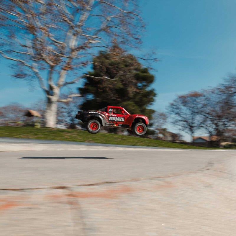 ARRMA MOJAVE GROM MEGA 380 Brushed 4X4 DT RTR with Battery & Charger, Red/Black  - 9