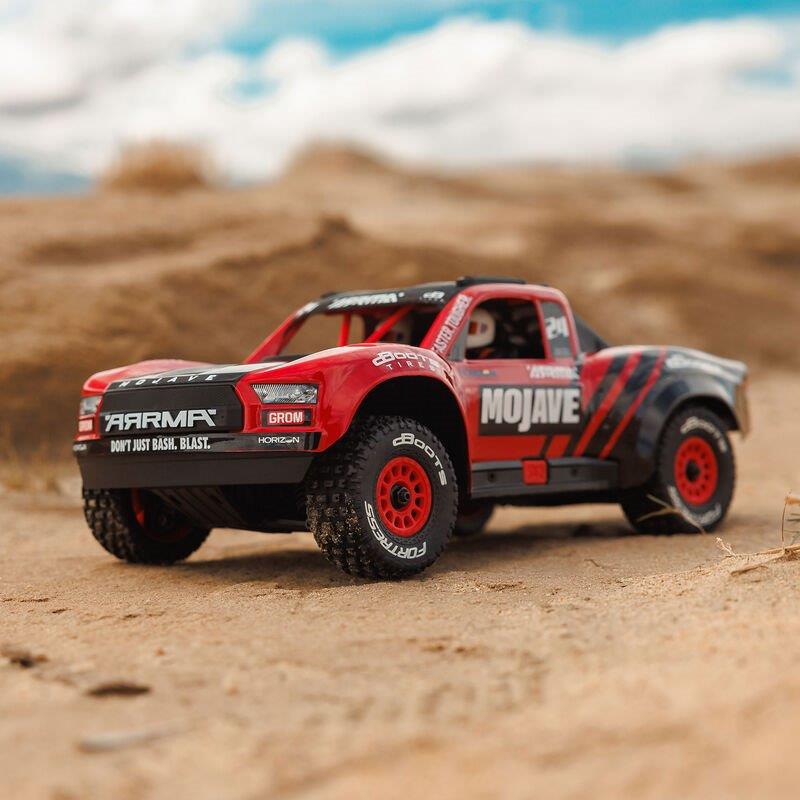 ARRMA MOJAVE GROM MEGA 380 Brushed 4X4 DT RTR with Battery & Charger, Red/Black  - 14
