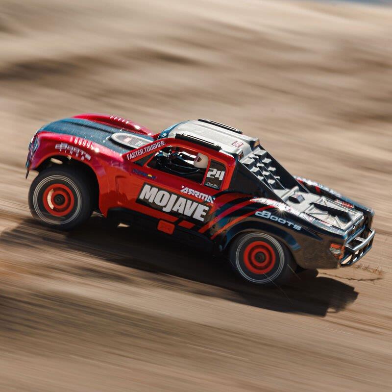 ARRMA MOJAVE GROM MEGA 380 Brushed 4X4 DT RTR with Battery & Charger, Red/Black  - 5