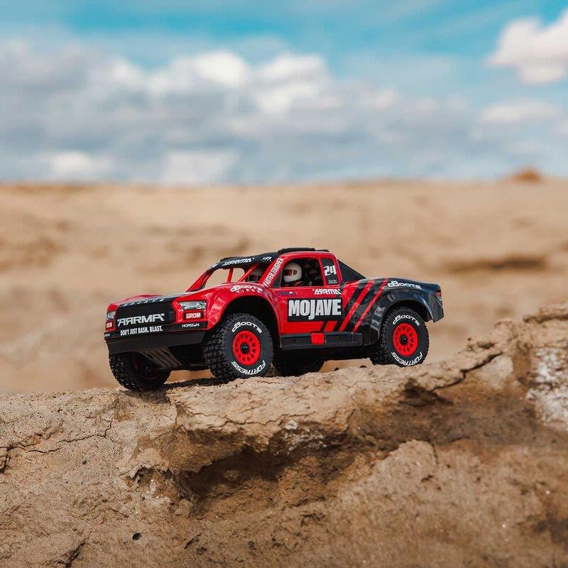 ARRMA MOJAVE GROM MEGA 380 Brushed 4X4 DT RTR with Battery & Charger, Red/Black  - 13