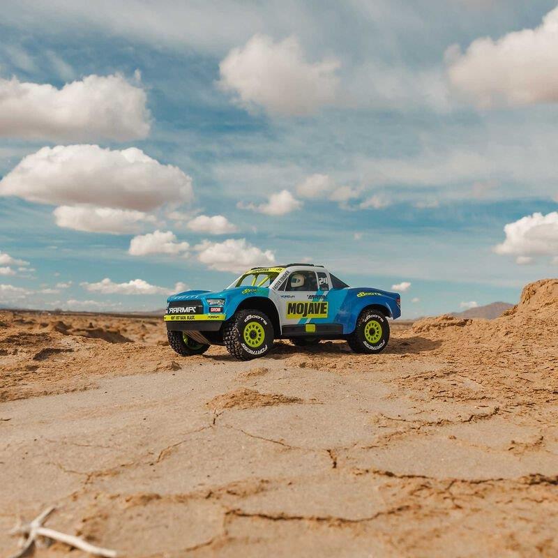 ARRMA MOJAVE GROM MEGA 380 Brushed 4X4 DT RTR with Battery&Charger, Blue/White - 15